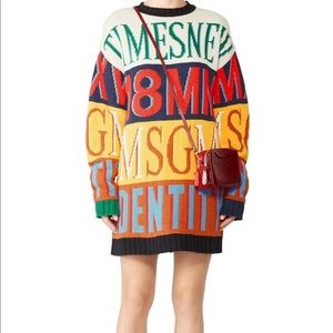 MSGM Colorblock Mixed Font Sweater